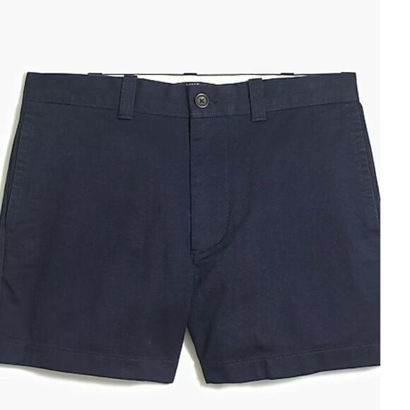 J. Crew Factory 5" cotton chino short Navy NWT - Picture 1 of 9